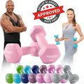 Miweba Sports Profi Neopren Hantel NKH100 | Hantelset - Kurzhanteln - Hexagon - Home Workout - Krafttraining - Anti Rutsch Oberfläche (Rosa 2x 2,0... - Rosa
