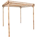Pergola Bambus 170×170×220 cm Garten Pavillon Terrasse Rankhilfe Bodenstecker