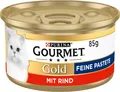 Purina Gourmet Gold Feine Pastete Rind Katzennassfutter Tiernahrung 12 x 85 g