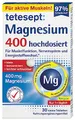 tetesept Magnesium 400 hochdosiert – Nahrungsergänzungsmittel mit Magnesium – leicht schluckbare Magnesium Tabletten für aktive, normale Muskeln*– 1 x 30 Tabletten