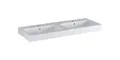 Geberit Doppelwaschtisch iCon 1200x485mm m Hahnloch mit Überlauf weiß