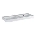 Geberit Doppelwaschtisch iCon 120x48,5cm, m Hahnl., mit Überlauf, weiß