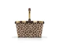 Reisenthel Einkaufskorb Carrybag frame leo macchiato, Braun, Schwarz, Textil, 22 L, quadratisch, 49x29x28 cm, Freizeit, Koffer & Taschen, Einkaufskörbe