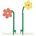 Relaxdays Sprinkler Blume 2er Set Gelb,Grün,Rot