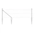 vidaXL Gartenzaun Zaun mit Pfosten Silber 0,4 x 50 m Stahl, (1-St)