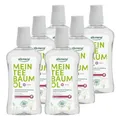 alkmene Mein Teebaumöl antibakterielle Mundspülung 6x 500 ml mit 6fach Schutz - naturreines Teebaumöl, vegan & klimaneutral - Mundwasser für starke Zähne & gesundes Zahnfleisch - Zahnspülung