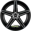 Oxigin 18 Concave black full polish HD 9x20 ET38 - LK5/114.3 ML72.6 Felge Alu