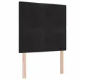 vidaXL Bett LED Boxspringbett mit Matratze Schwarz 80 x 200 cm Samt (1-tlg)