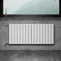WITEN&NOCK Design Heizkörper Flach Paneelheizkörper Weiß 1200 x 600 mm Doppellagig mit Seitenanschluss Austauschheizkörper Nabenabstand 550 mm inkl. Montageset