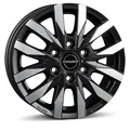 1x BORBET DESIGN CW6 black polished matt 7.5Jx18 6x130 ET47