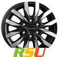 Borbet CW6 black polished matt 7.5x18" ET47 LK6 130 ML 84.1 Alufelgen 18 Zoll