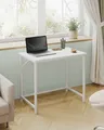 VASAGLE Schreibtisch Computertisc 80x50x75cm schmaler Bürotisch Weiß