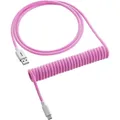 CableMod Classic Coiled Keyboard Cable USB-C zu USB Typ A, Strawberry Cream (1.50 m, USB 2.0) (CM-CKCA-CW-IW150IW-R)