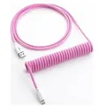 Classic Coiled Keyboard Cable USB-C to USB Type A, Strawberry Cream - 150cm