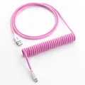 CableMod Classic Coiled Keyboard Cable USB-C zu USB Typ A, Strawberry Cream - 15