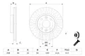 2X 0 986 479 A86 BOSCH Bremsscheibe für DACIA,LADA,RENAULT,SMART