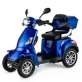 Seniorenmobil 4-Rad Elektromobil ElektroRoller 1000W VELECO FASTER BLAU