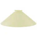 Schusterschirm Beige Ø 250mm mit Kragenrand H:90mm, Lampenglas Rund Ersatzglas Opalglas Schusterglas für E27