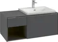 Villeroy & Boch Subway 3.0 Waschbeckenunterschrank, 2 Auszüge, Waschbecken rechts, Regalelement unten links, 1001x422,5x516mm, C57101AB