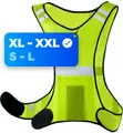 Prowiste Warnweste Reflektierende Fahrradweste - Laufweste Damen & Herren - Warnweste (Unisex Einheitsgröße, 1-tlg., 1teilig) XL - XLL Sicherheitsweste für Damen & Herren - Atmungsaktiv - Leicht