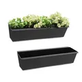 Geschenkestadl 6 Stück Blumenkasten für Paletten Kunststoff Balkonkasten Pflanzkasten Palettentopf