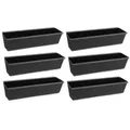 Geschenkestadl Blumenkasten Pflanzkästen Europalette 6er Set Metall oder Kunststoff Pflanztöpfe (Sparset, 6er Set), passend für Europaletten