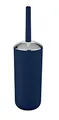 WENKO WC-Garnitur Brasil Dunkelblau - WC-Bürstenhalter, absolut bruchsicher, Kunststoff (TPE), 10 x 37 x 10 cm, Dunkelblau, 37 x 10 x 10 cm