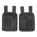 HÖGERT TECHNIK - Werkzeugtasche Gürteltasche Handwerker Tool Pouch Werkzeug-Holster Gürtelwerkzeugtasche ELTA aus Oxford 600D mit 7 Fächern für Bau, Montage und Reparatur im praktischen 2er-Set