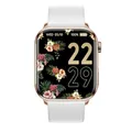 Ice-Watch - ICE smart 2.0 Rose-Gold White - Rosafarbene Connected Watch mit weißem Silikonarmband für Frauen - 022537 (1,96 inch)