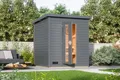 Karibu Saunahaus 38mm Melo 2 Ofen 9 kW integr. Strg terragrau