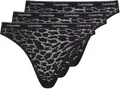 Calvin Klein Damen 3er Pack Slips Bikini Form Low-Rise Unterwäsche, Schwarz (Black/Black/Black), XL