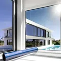 Spiegelfolie / Sonnenschutzfolie - Blau / 0.445x20 m / Statisch haftend (Innen)