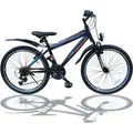 20 Zoll Fahrrad MTB mit Beleuchtung und SHIMANO 18-Gang Faster SBO - Schwarz
