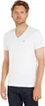 Tommy Jeans Herren Tjm Original Jersey V Neck Tee Dm0dm04410 Kurzarm Strickoberteile, Weiß (Classic White), L EU