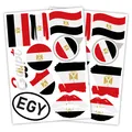 Länderfahnen Sticker Flaggen Aufkleber Set Fahrrad Auto Koffer R217-04 Ägypten