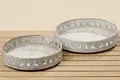 BOLTZE GRUPPE GmbH Dekotablett Dekotablett Waldi Ø 27/30 cm Metall beige 2er Set