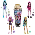 Monster High Buried-Secrets-Puppen und Zubehör, Halbjahresgraus-Thema mit geheimnisvoller Puppe und 5 Überraschungen beim Auspacken (Figuren können variieren.), HYV64
