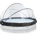 EXIT Pool Überdachung ECO ø366cm, Pool Dome, Universal, Pool-Zubehör, Wetterfest - Transparent