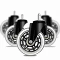 addhome 5er Set Bürostuhlrollen 11x22mm Leise Hartbodenrollen 73mm Ø & 35mm