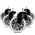 addhome 5er Set Hartbodenrollen | Bürostuhl Rollen 11x22mm | leise Ersatzrollen für Teppich- und Parkettböden | Stuhlrollen Büro- und Gaming Stühle
