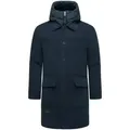 Stone Harbour Trenchcoat Thiagoo XX Kurzmantel in Wollmantel-Optik mit herausnehmbaren Inlay blau XXXL (58)