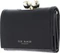 Ted Baker Leder Geldbörse Roosa Rose Detail Leather Small Bobble Purse Black schwarz