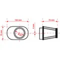 für: BMC Luftfilter konisch, Mundstück links Ø 55 mm - FBPF55-70L air filter tap