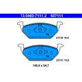 1x ORIGINAL® Ate 13.0460-7111.2 Bremsbelagsatz, Scheibenbremse Vorne, exkl.