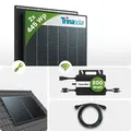 890Wp Balkonkraftwerk 2x445Wp Trina Bifazial Black Frame Hoymiles HMS-800W Schrä...