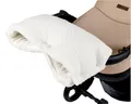 BabyLux Bouclé Handwärmer – Warmer Kinderwagen/Buggy Handmuff für Winterspaziergänge – Weich, Winddicht, Waschbar, Universalgröße - Eltern lieben ihn (Bouclé - Ecru)