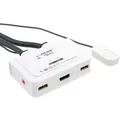 INLINE - KVM Switch - 2-fach - HDMI - USB - mit Audio - integr. Kabel