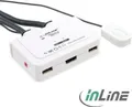 InLine KVM Switch, 2-fach, HDMI, USB, mit Audio, integr.