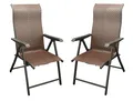 DEGAMO Klappsessel ANTIBES Hochlehner Metall + Polyrattan braun klappbar 2 Stck.