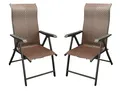 Gartensessel Klappsessel Gartenmöbel Gartenstuhl ANTIBES Polyrattan braun 2 STCK